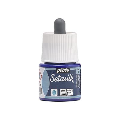 Pebeo Acrylfarbe für Stoffhandmalerei und Sonnenfärbung Setasilk 45 ml Gitane Blue 12 Auf Wasserbasis