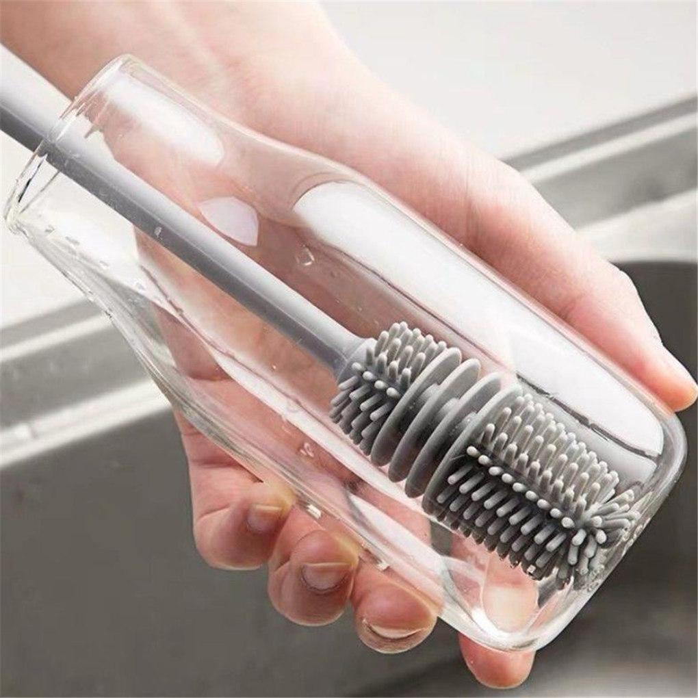 Baby Bottle Brush Washing Dish Scrubber Flexible Glass Cup Scrubbing Tool