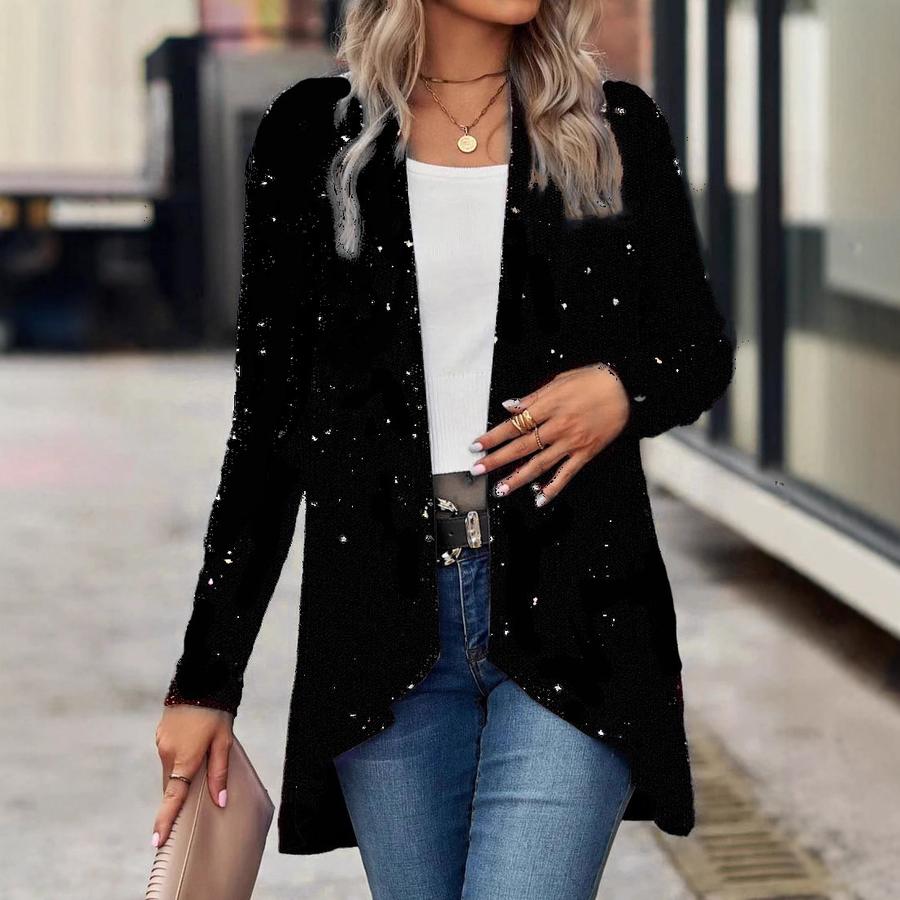 New Wish Women's Evening Jacket Long Sleeve Winter Coat Formal Small Blazer