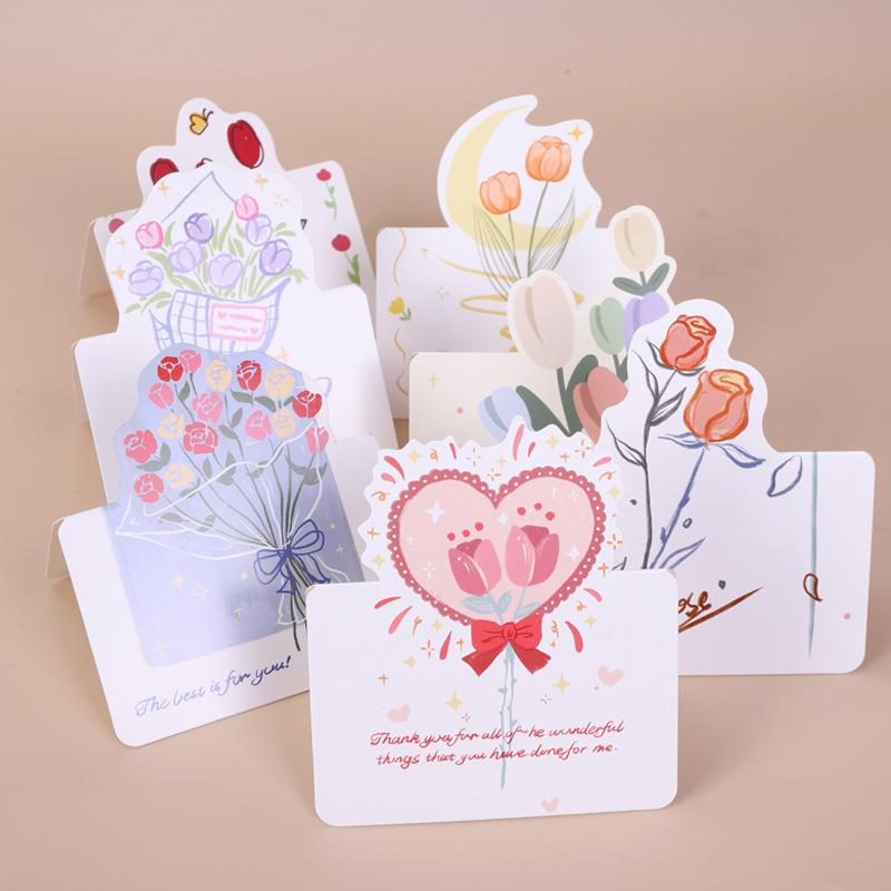 10 Pezzi Biglietti d'Invito Biglietti di Auguri Buon Compleanno Decorazione Fai da Te Biglietto Messaggio Biglietto Pieghevole Vuoto