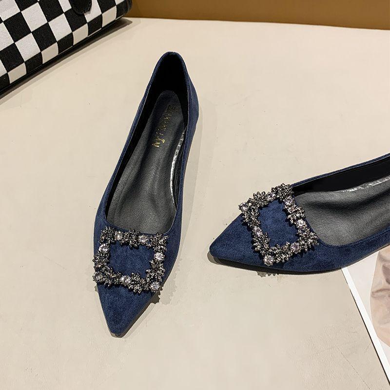 Pointed soft-soled single shoes spring and summer 2025 new Xiaoxiang versatile flat shoes women