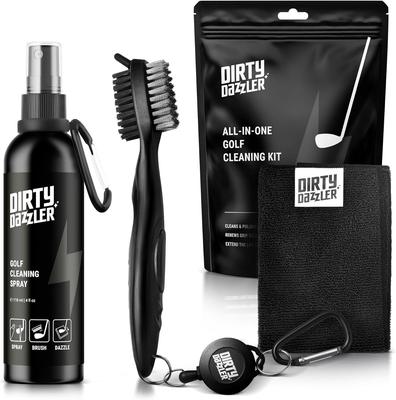 Golfschläger-Reinigungsset Enthält ein Rillenreiniger-Werkzeug mit Golfschläger-Reinigungstuch und Golfschläger-Reiniger - Bürste, Spray.