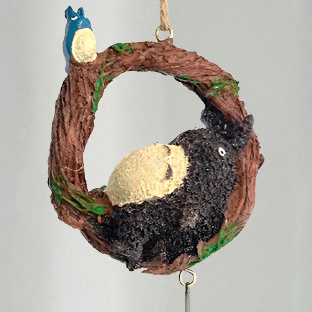 Campanella a vento in rame giapponese Decorazione da esterno Campanella a vento Gatto assonnato Decorazione Campanella a vento in rame Campanella a vento Furin