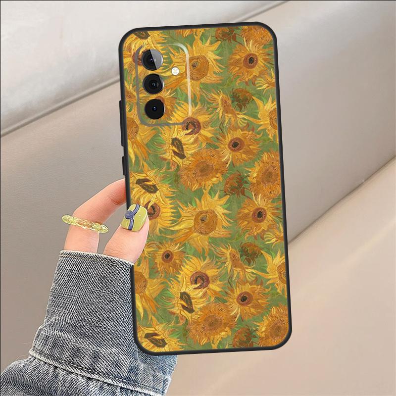 Vintage Sunflowers Case For Samsung Galaxy A06 A05 A32 A16 A55 A36 A26 A54 A34 A14 A22 A52 A35 A15 A53 A13 A56