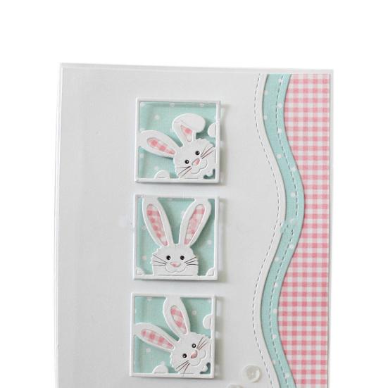 3Pcs Easter Rabbit Cutting Die DIY Scrapbooking Paper Cards Embossing Stencil