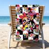 proof beach towel with a The Powerpuff Girls2 pattern - soft,absorbent,quick-drying,machine washable - perfect for swimming,camping,bathing