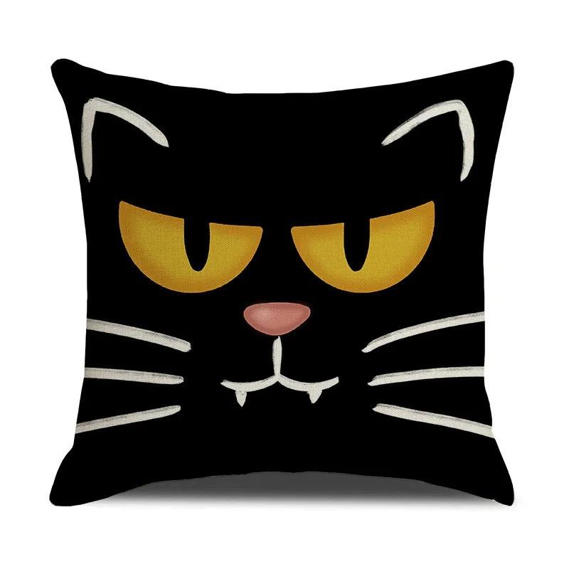 Halloween Holiday Party Decorations Funny Expression Ghost Face Pillow Cover Suitable for Home Living Room Sofa Room Decoration