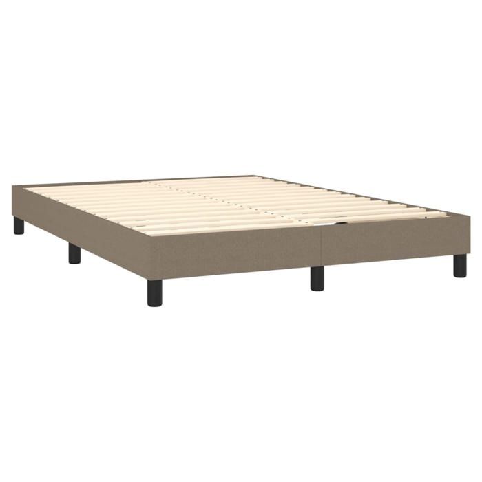Sommier à lattes avec matelas - Maison Exclusive - 140x190 cm - Tête de lit réglable - Taupe