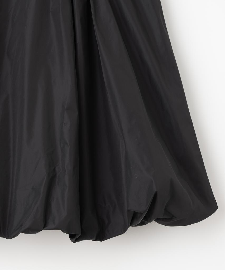 MILLO WOMEN Nylon Balloon Midi Skirt [Black]