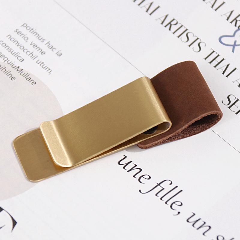 Brass Clip & Pen Holder for Laptops and Planners