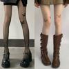 Y2K Butterfly Print Transparent Silk Pantyhose For Women Vintage Ultra-Thin High Stockings Nylon Tights Legging Lolita Girl Scok