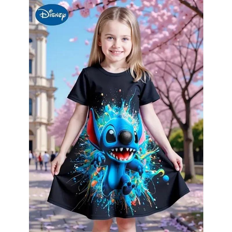 Popolare Miniso Estivo Bambina Nuova Moda Vestito Ragazza Comodo Casa Esterno Cartone Animato Carino Vestito Stampa 3D