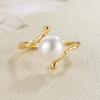 Bamboo Pearl Adjustable Ring - Elegant & Versatile Summer Style for Women