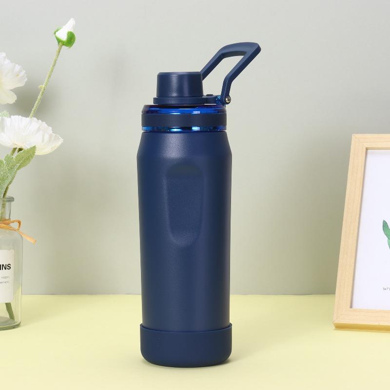 Insulated Cup Handheld Travel Mug with Silicone Cover Space Bottle Portable Outdoor Sports Water Bottle