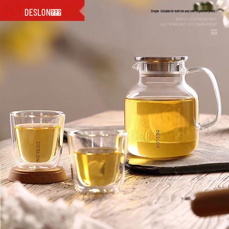 DESLON High Borosilicate Glass Cold Water Pitcher Set