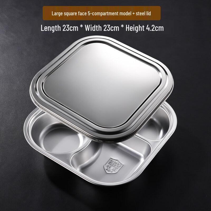 

Food-Grade Stainless Steel Compartment Lunch Tray