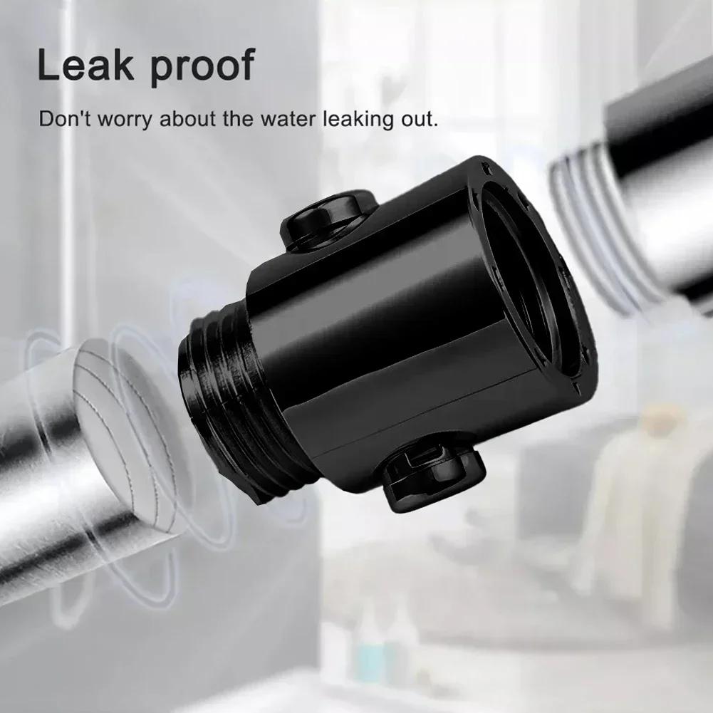 38x28mm Shower Head Control Switch Flow Water Stop Valve Shower Heads Button Pause Black Safe Control Shut-off Valve