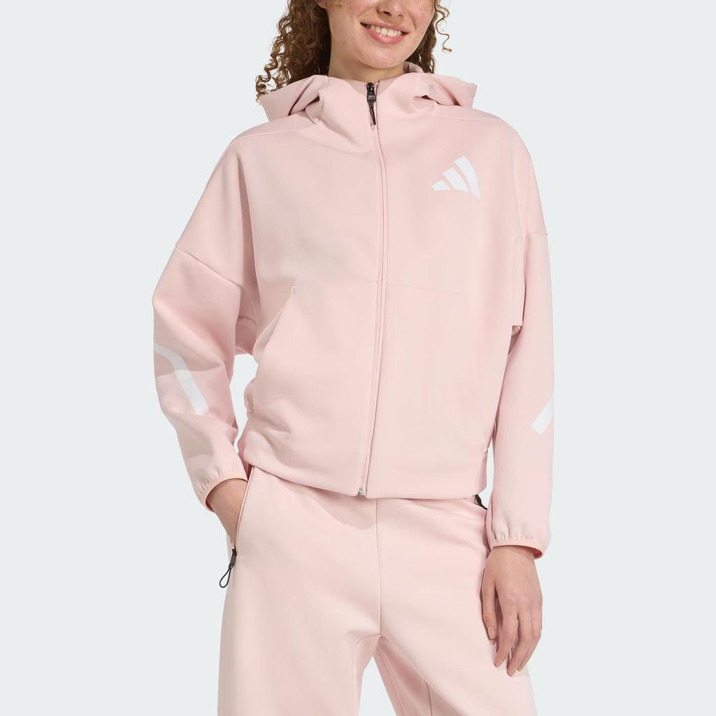 Adidas True Healing Series Loose Fit Hooded Zip-Up Long Sleeve Jacket Women Jackets KC7905