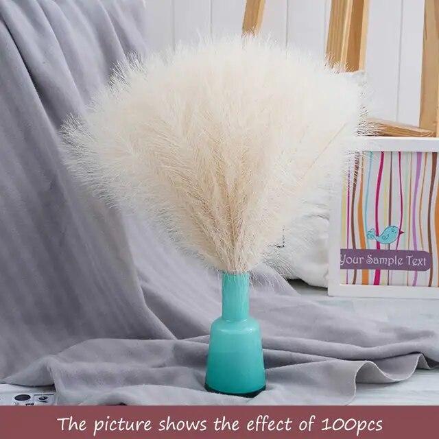 

42 см Пухнасті Пампаси Трава Бохо Декор Штучна Квітка Підроблена Рослина Очерет Імітація Весілля Прикраса Дому Барвисті Пампаси 1PCS