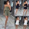 Elegante Mono de Mujer con Pantalones Cortos de Hojas Para un Look Chic de Verano
