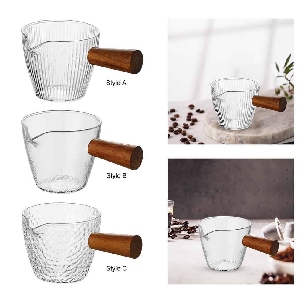 Espresso Measuring Cup Heat Resistant Accessories Milk Glass for Tea Coffee