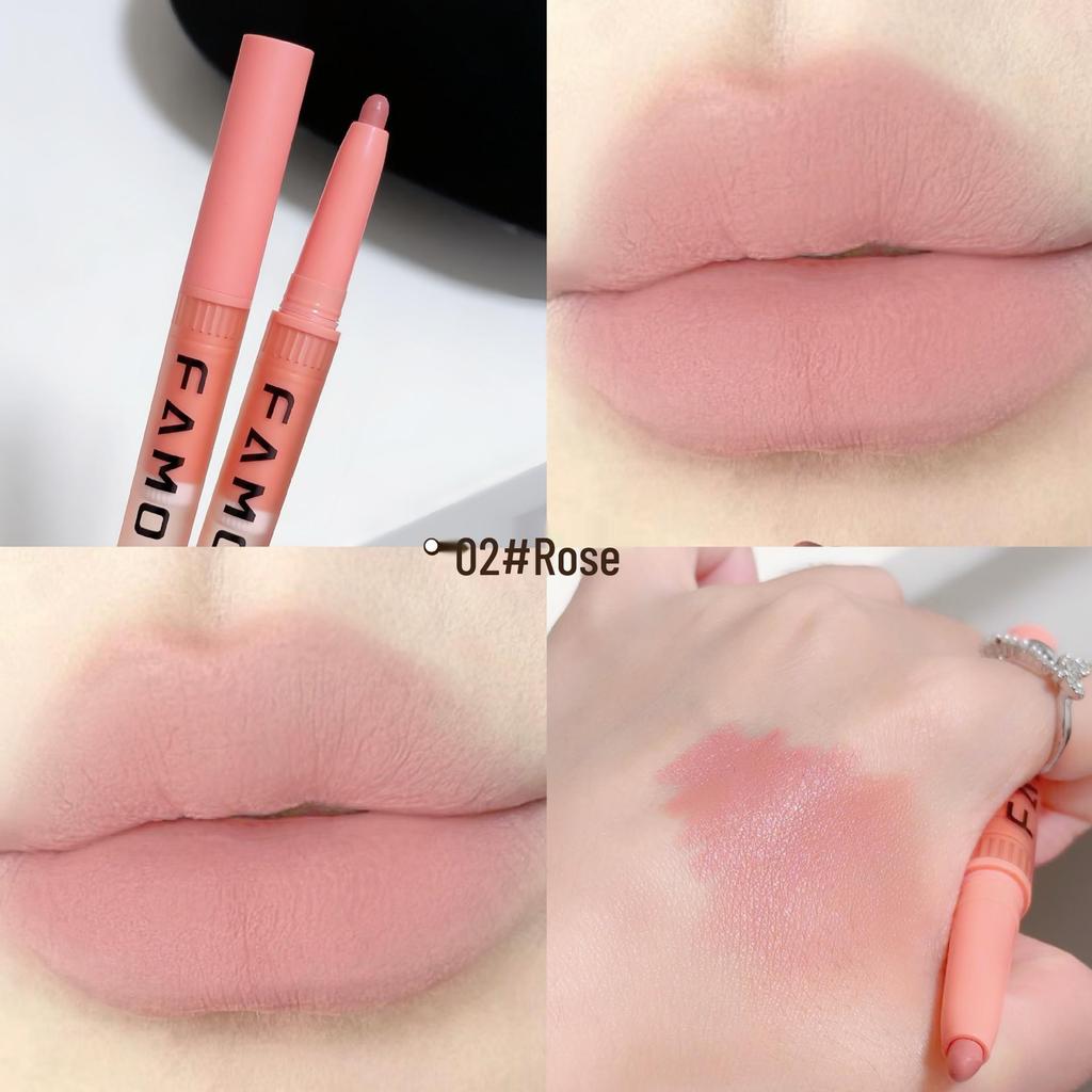 Daisy Lip Liner & Lipstick Pen: Long-Lasting Matte Velvet Mist for a Pure, Desirable Look - Perfect for Students.