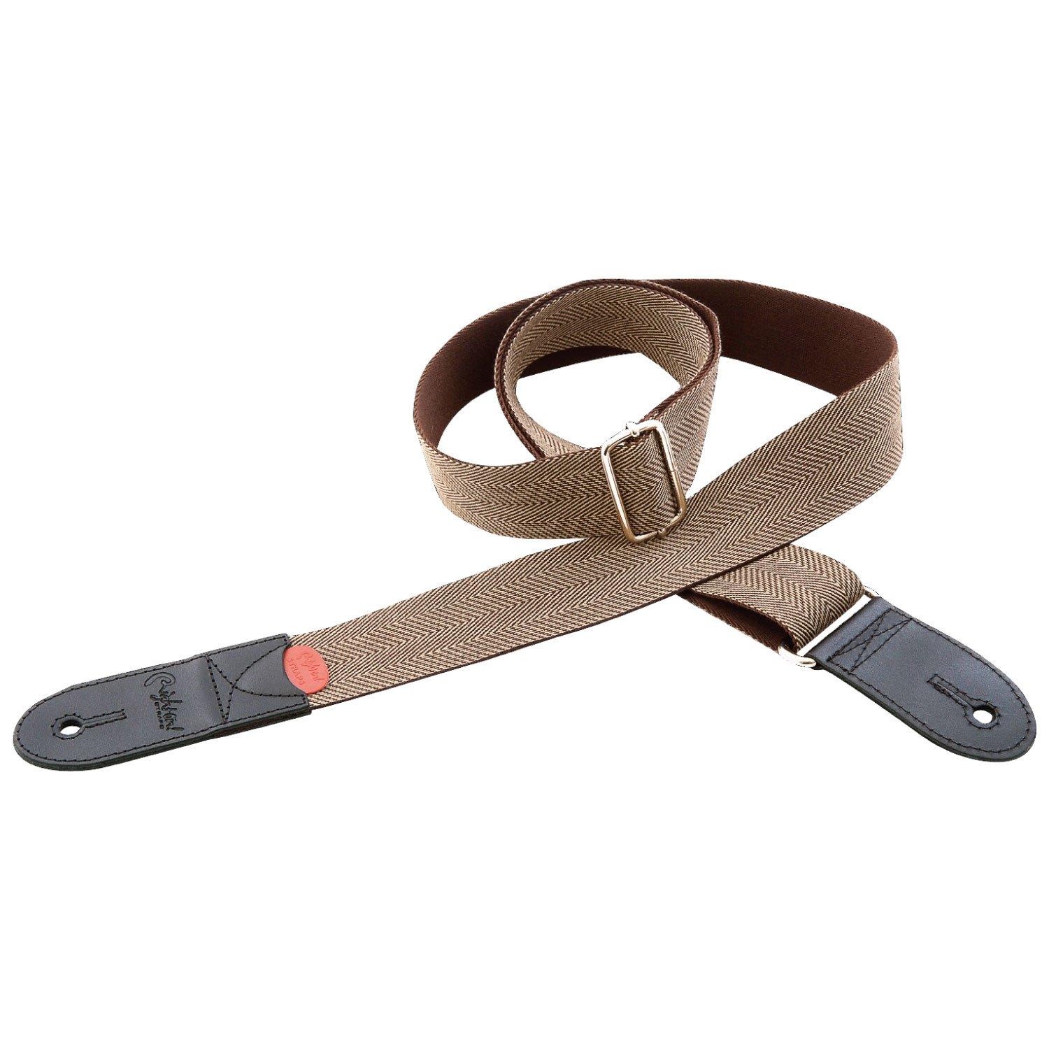 

RightOn STRAPS Guitar Strap, 4cm Wide, 88-155cm Long, Brighton, Brown