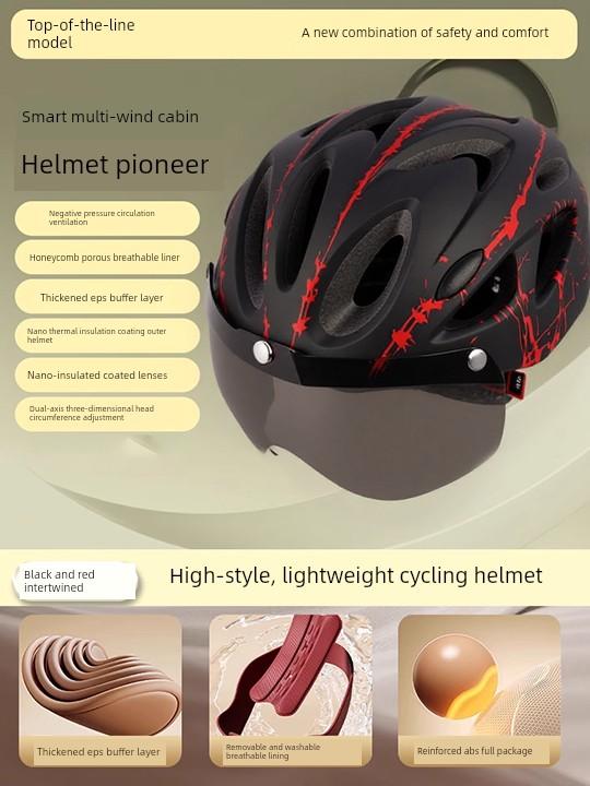Cycling Helmet for Men and Women, Outdoor Sports Magnetic Goggles, Sun Protection and Insect Protection, Bicycle Safety Helmet 2026 New Model