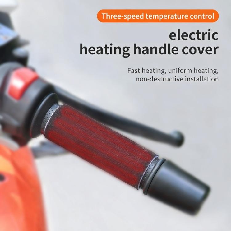 Voltage Compatible Heated Hand Grips for Motorcycle ATV 3 Speed Temperature Control Fast Heating Technology Anti Slip