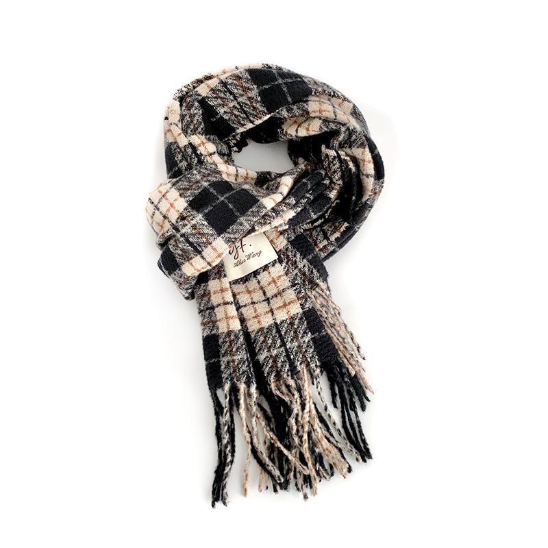 Schal mit roten Quasten im koreanischen Stil: High-End, Warmer Winterschal für Damen