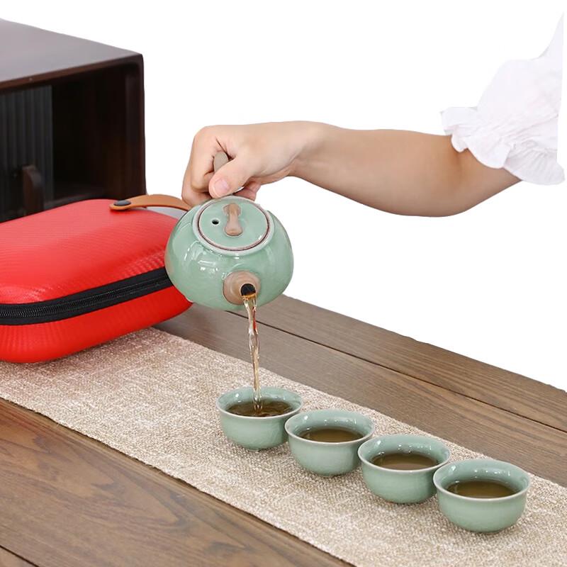 Bafangli Ge Ware Ceramic 5-Piece Tea Set