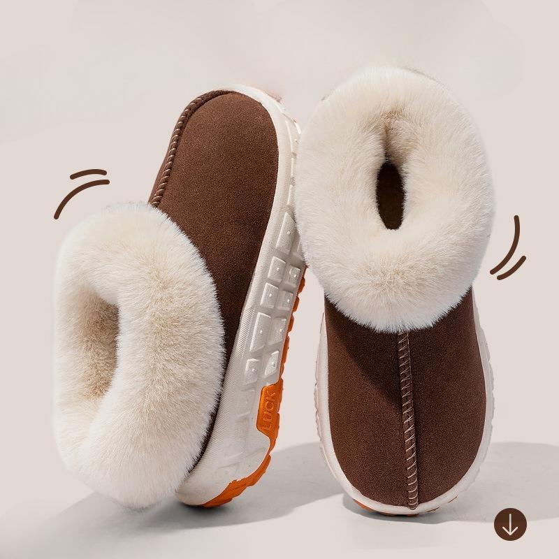 Thick-soled Cotton Shoes, Indoor Home Anti-slip Bags and Warm Plush Slippers Are Worn Outside
