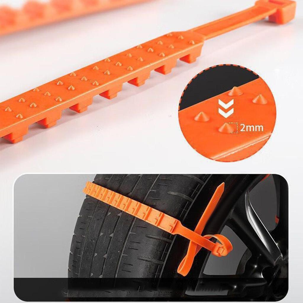 10 Pieces Anti-skid Chains For Car Tires Car Tire Anti-skid Chains Anti-Slip Wheel Zip Ties Snow Tire Chains For Sedan SUV