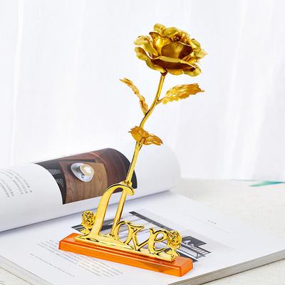 Base Rose Feuille d'Or Amour Base en Plastique Art Articles pour la Maison Base Ornement