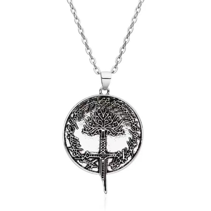 Unique Geometric Metal Necklace Inspired By With Elegant Short Sword Design