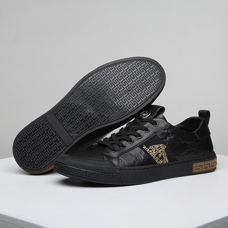 

Мужские ботинки, осенняя кожаная повседневная обувь с высоким берцем, модная хлопковая обувь, ботильоны на плоской подошве, деловая уличная обувь, мужские кроссовки, новые 44 чёрный