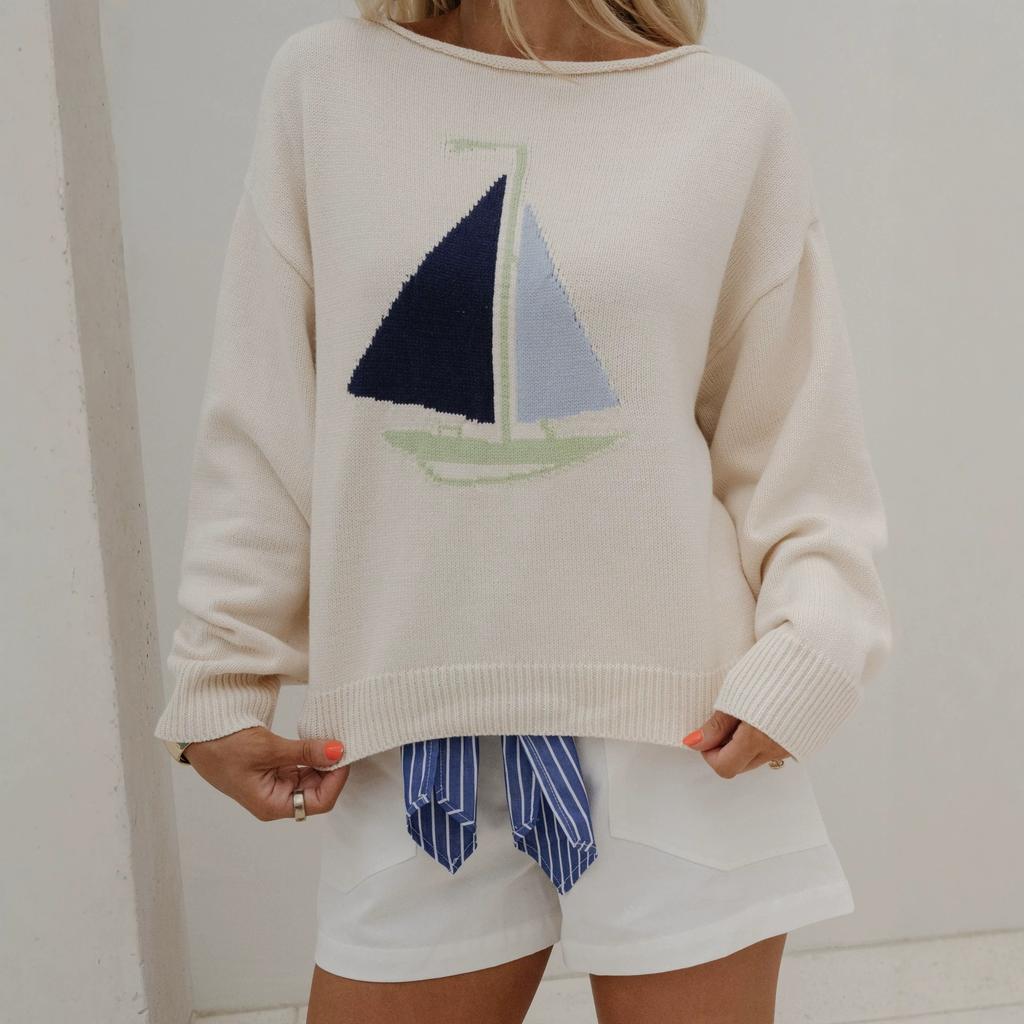 1011 European and American trendy brand sweaters for men and women, loose lazy wind sailing knitted sweater in autumn and winter