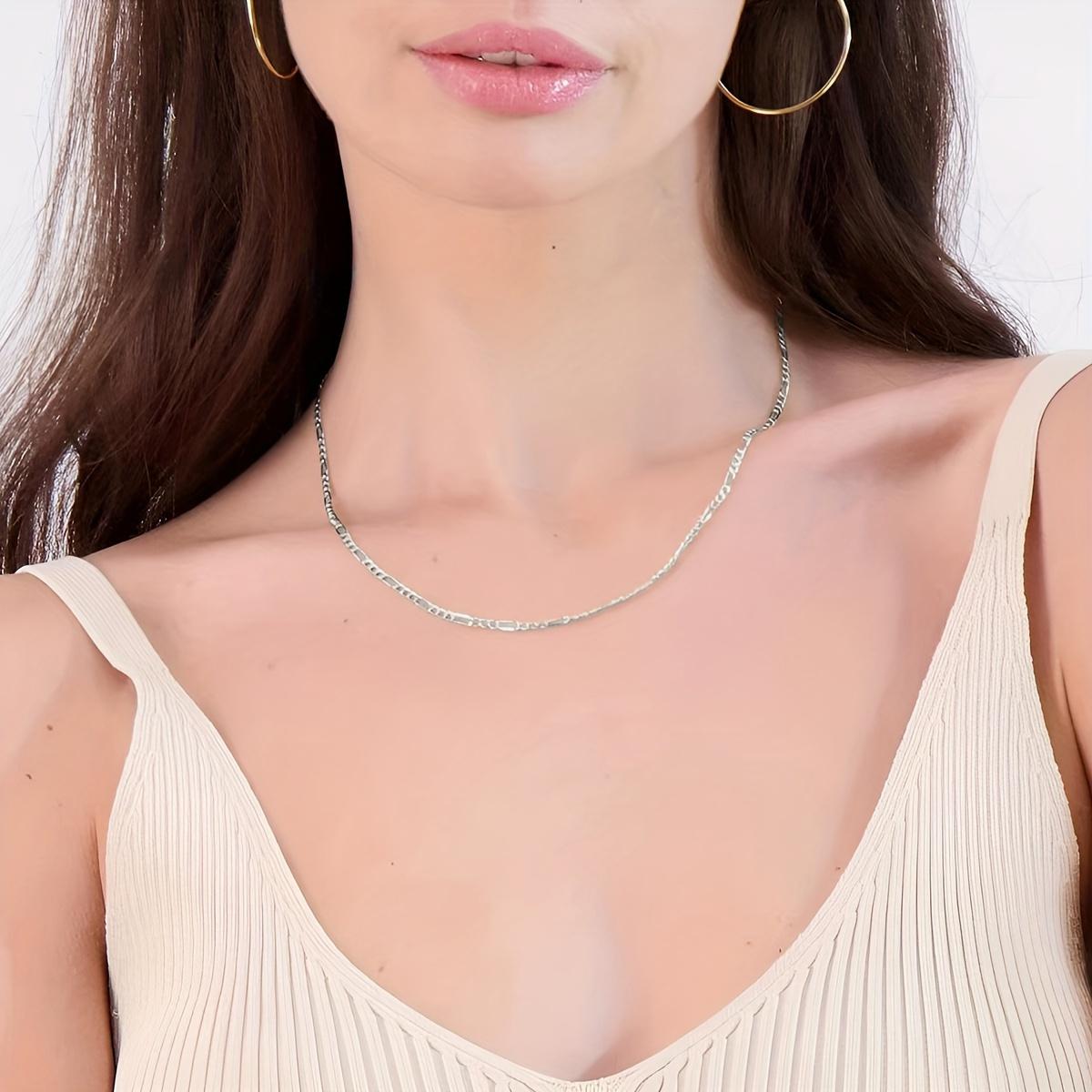 

Серебристая цепочка 2 мм для женщин и мужчин Элегантное ожерелье Хип-хоп цепочка Ювелирные изделия 16-30 дюймов для подвески Ожерелье Изготовление своими руками 16inch 40cm