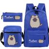 Pusheen fette Katze niedlicher Cartoon bedruckter Schulranzen grenzüberschreitende Studenten tragbare Umhängetasche Federmäppchen dreiteiliges Set