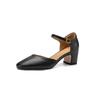 Krazing Pot Pelle Vera Punta Tonda Tacco Sottile Scarpe Estive Monocolore Taglia Grande 42 Cinturini con Fibbia Donna Scarpe Basse