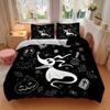3-teiliges Zero Nightmare Before Christmas Bettwäsche-Set Enthält Bettbezug und Kissenbezüge, Geeignet für alle Jahreszeiten B102
