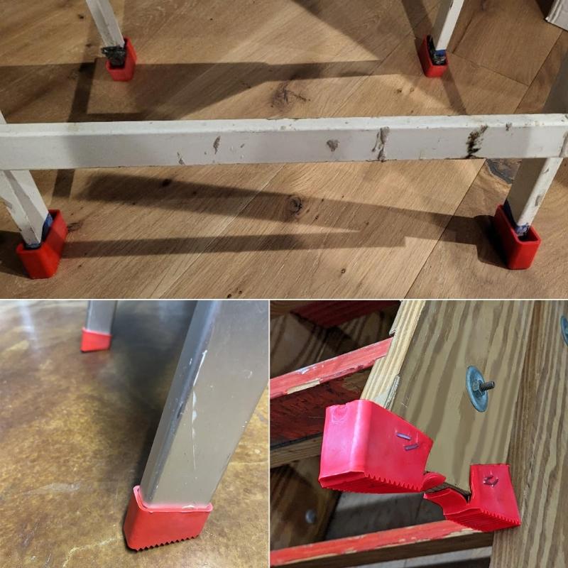 4 יחידות כיסויי רגלי סולם כרית הארכה כיסוי סולם בולם בטיחות החלפה לאביזרי בטיחות לסולם