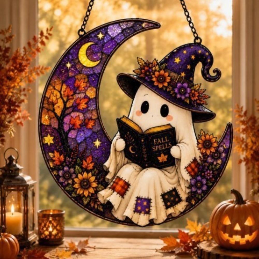 Hanging Halloween Suncatcher Window Decor Window Hanging Ornament for Halloween
