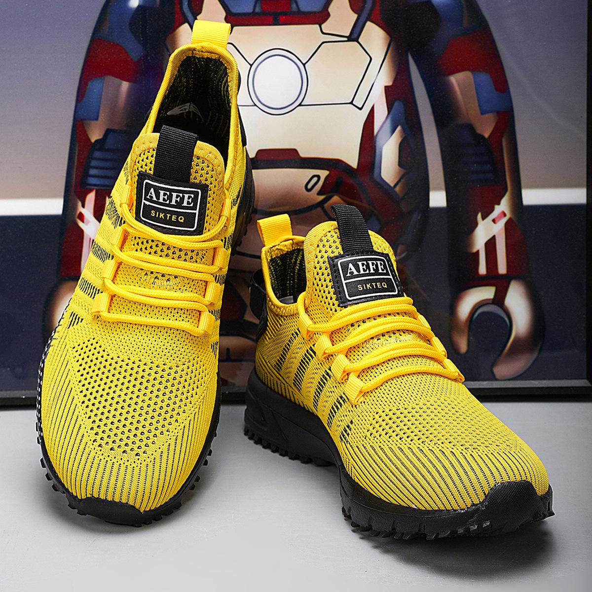 

Мужские спортивные повседневные туфли больших размеров из ультралегкой сетки 45 жёлтый