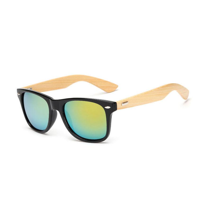 FOENIXSONG Vintage Sunglasses Women Men Bamboo Wood Arm Retro Fashion Sun Glasses Eyewear
