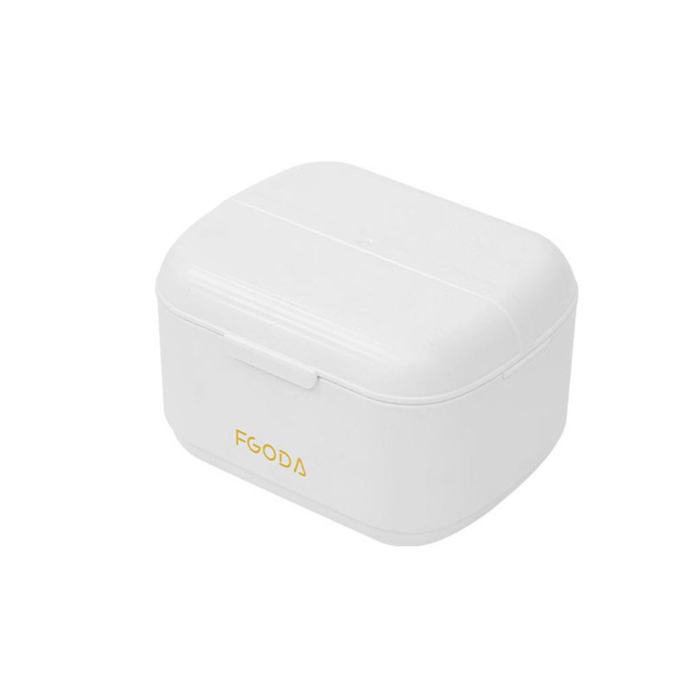 New Double Layer Braces Box Portable Draining Denture Storage Box Mini Orthodontic Retainer Case белый