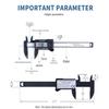 0-150mm All-Plastic Digital Vernier Caliper with Depth Gauge