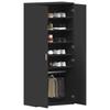 Shoe Cabinet with Shelf Black 80 x 39 x 178 cm Engineered Wood