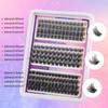 Diy False Eyelash Extension Set Multi-Hair Single Cluster 10-16Mm Length Thick Eyelashes