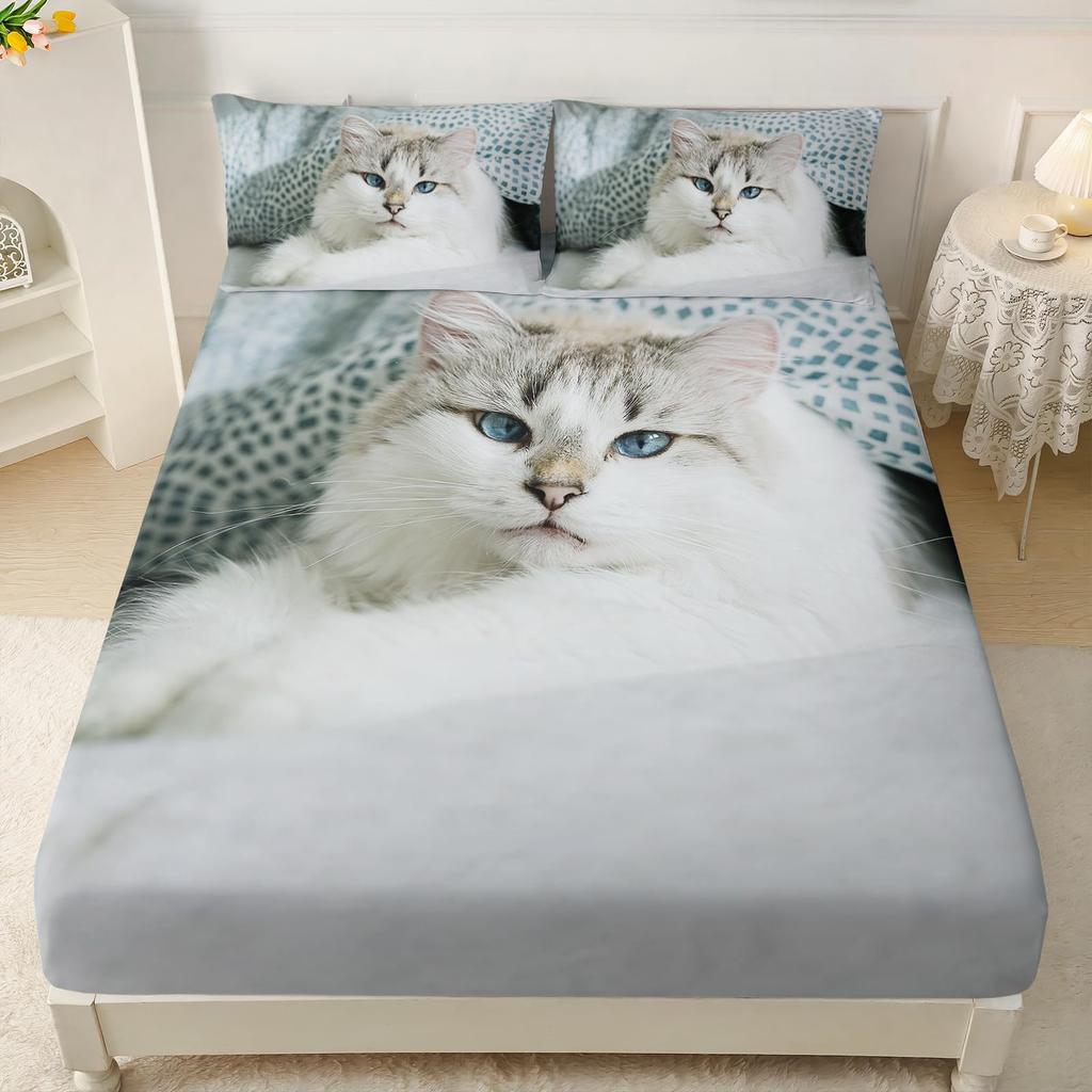 Dog Animal Pattern Bed Hat Three-Piece Digital Printing Bedding Bed Hat Three-Piece Set Children And Adults